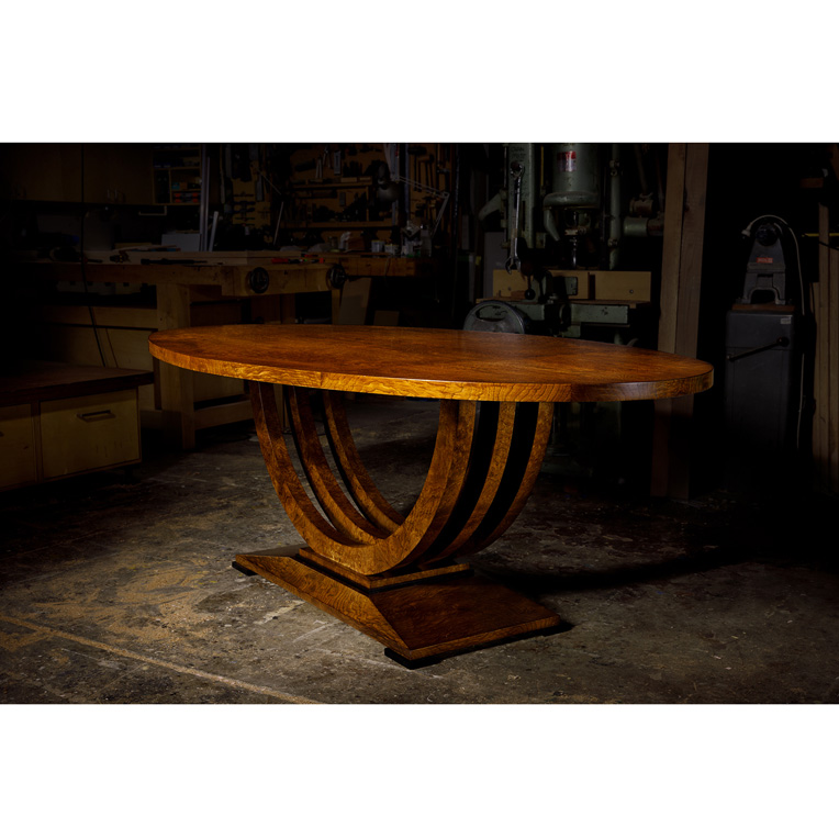 Art Deco oval dining table